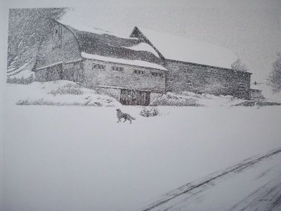 Watson Barn Pen & Ink Print